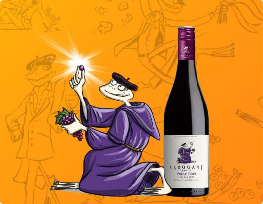 Arrogant frog Pinot Noir. Gemaakt in een nieuwe wereld-stijl